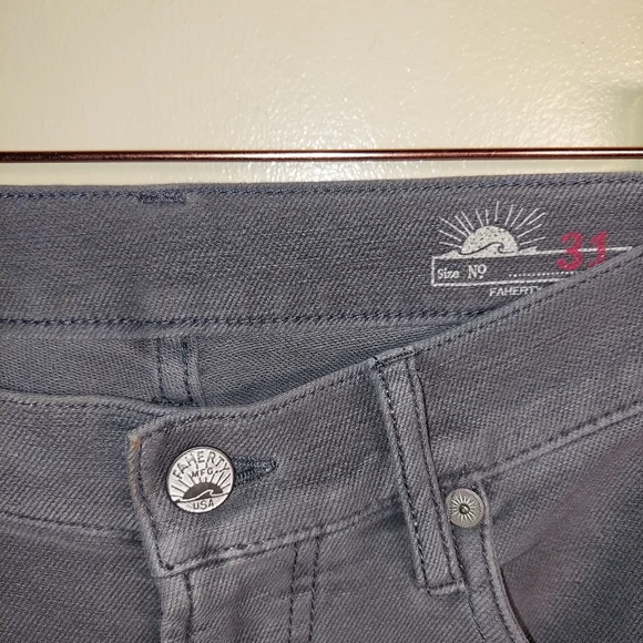 Faherty Gray 31 Pants Work Casual Outdoors School - Picture 2 of 8